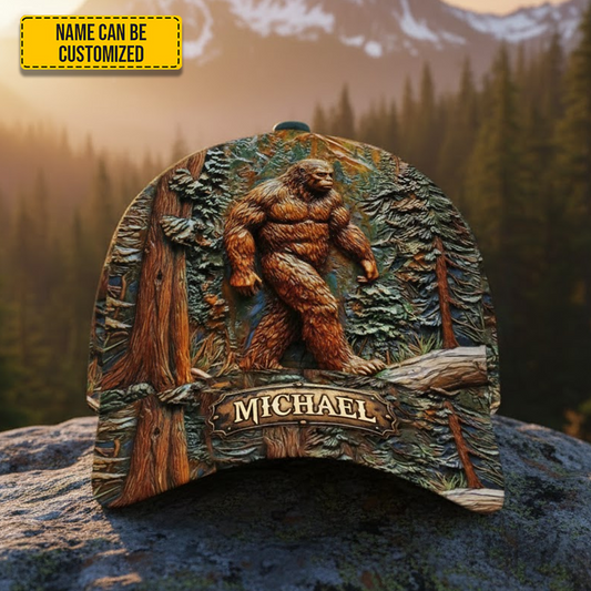 Personalized Bigfoot In The Trees Classic Cap