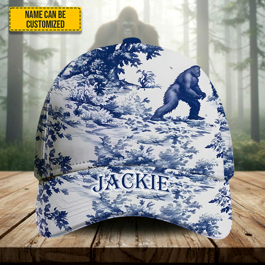Personalized Bigfoot Vintage Forest Toile Classic Cap