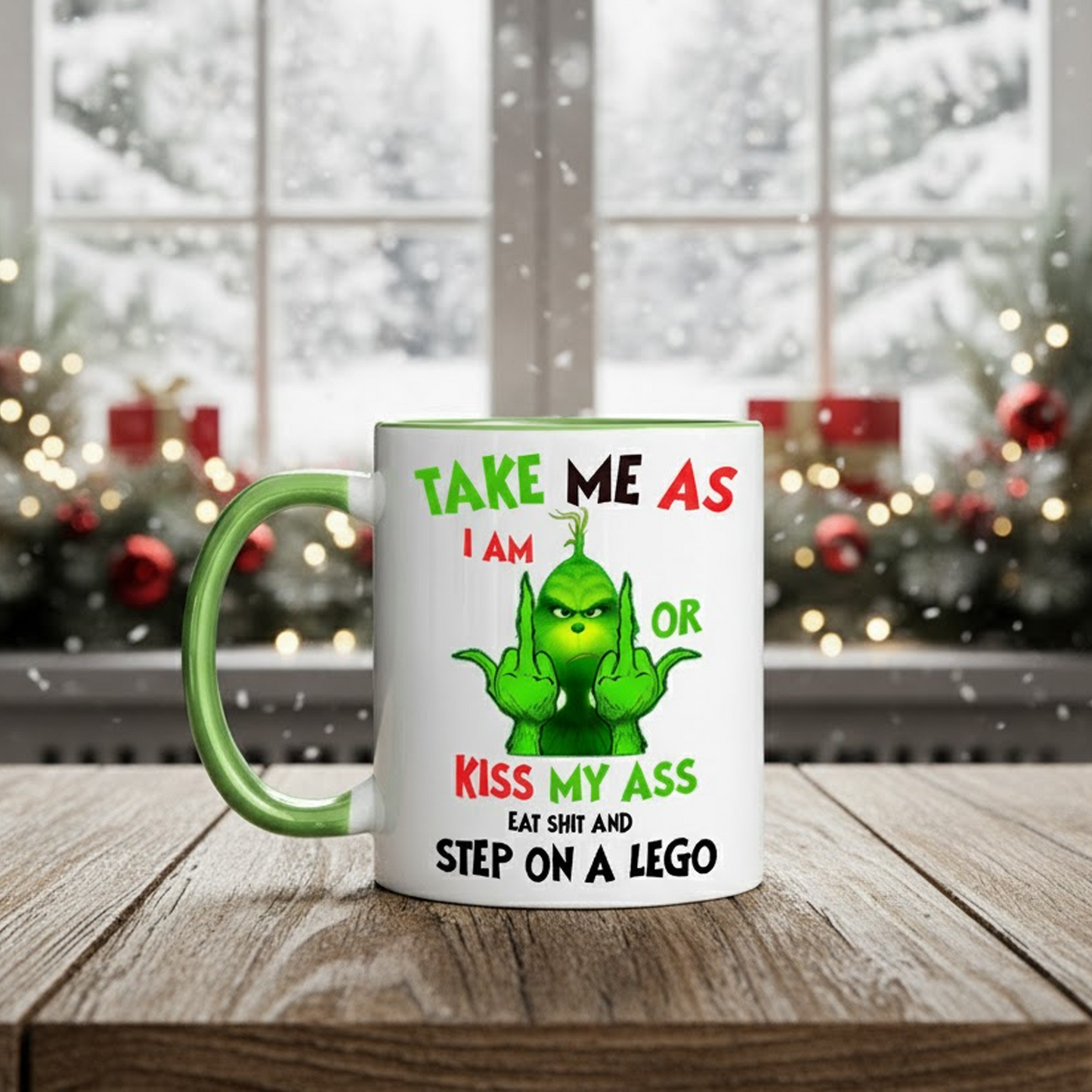 Take Me As I Am - Funny Christmas Accent Mug