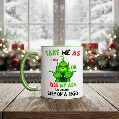 Take Me As I Am - Funny Christmas Accent Mug