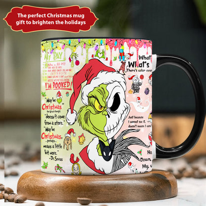 Funny Green Christmas Accent Mug