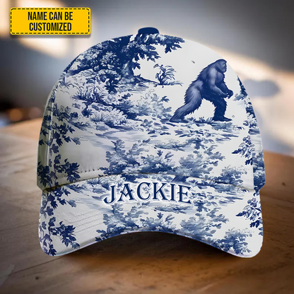 Personalized Bigfoot Vintage Forest Toile Classic Cap