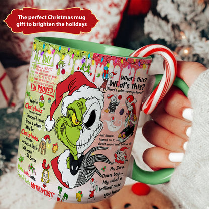 Funny Green Christmas Accent Mug
