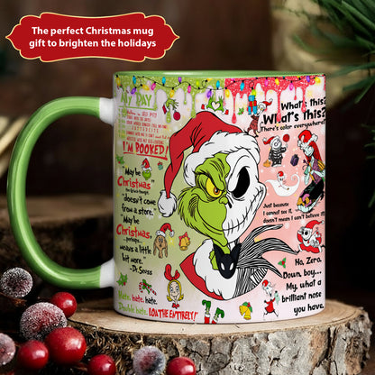 Funny Green Christmas Accent Mug