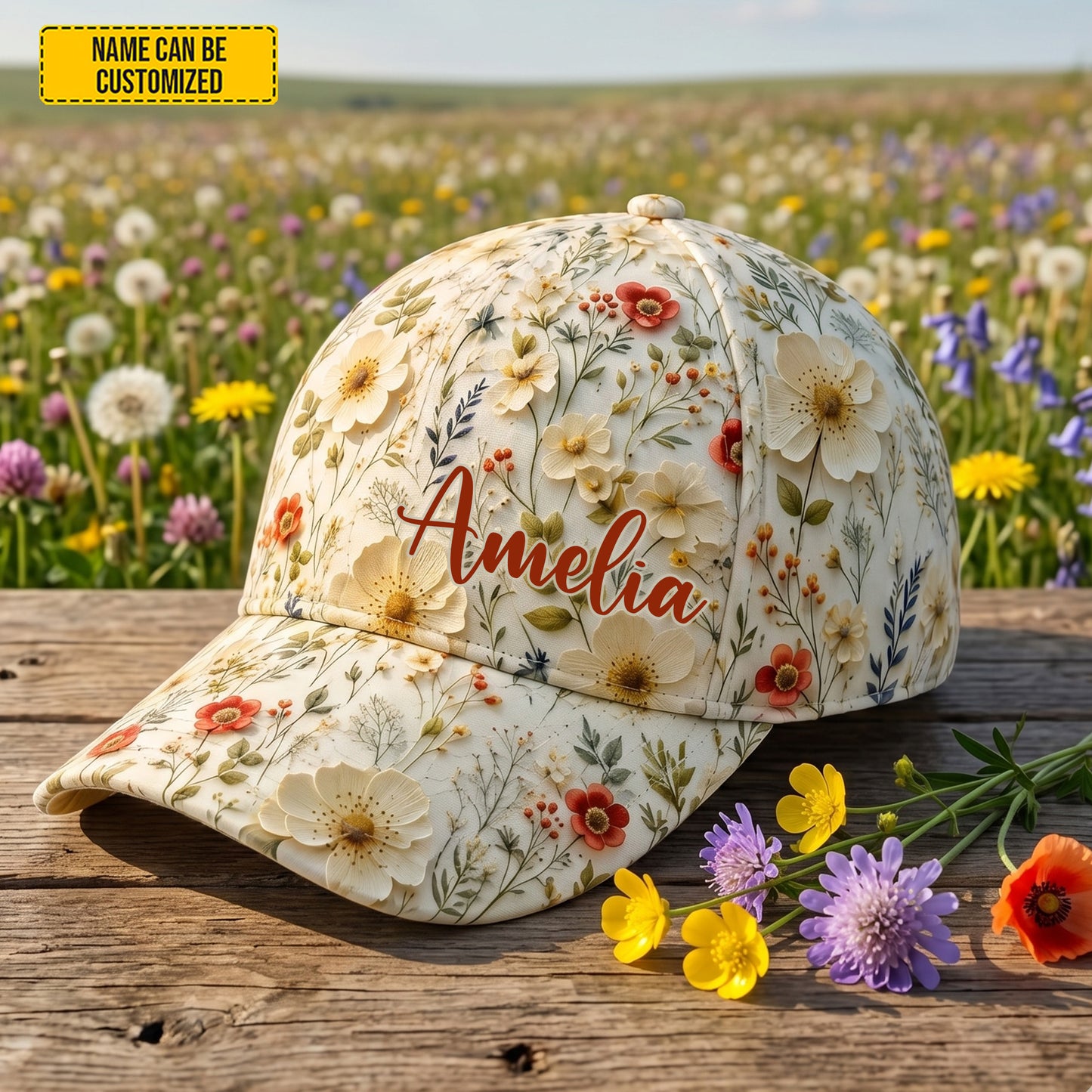 Personalized Wildflower Classic Cap