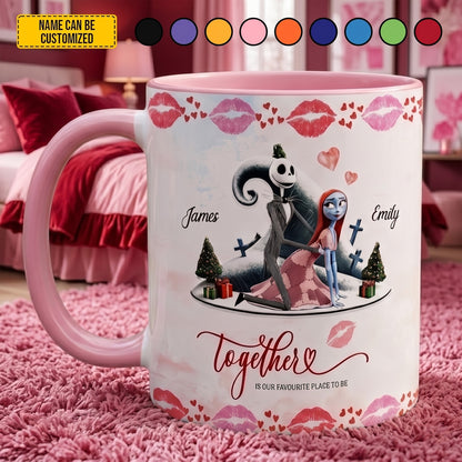 Personalized Gothic Couple Accent Mug