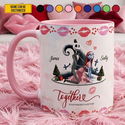 Personalized Gothic Couple Accent Mug