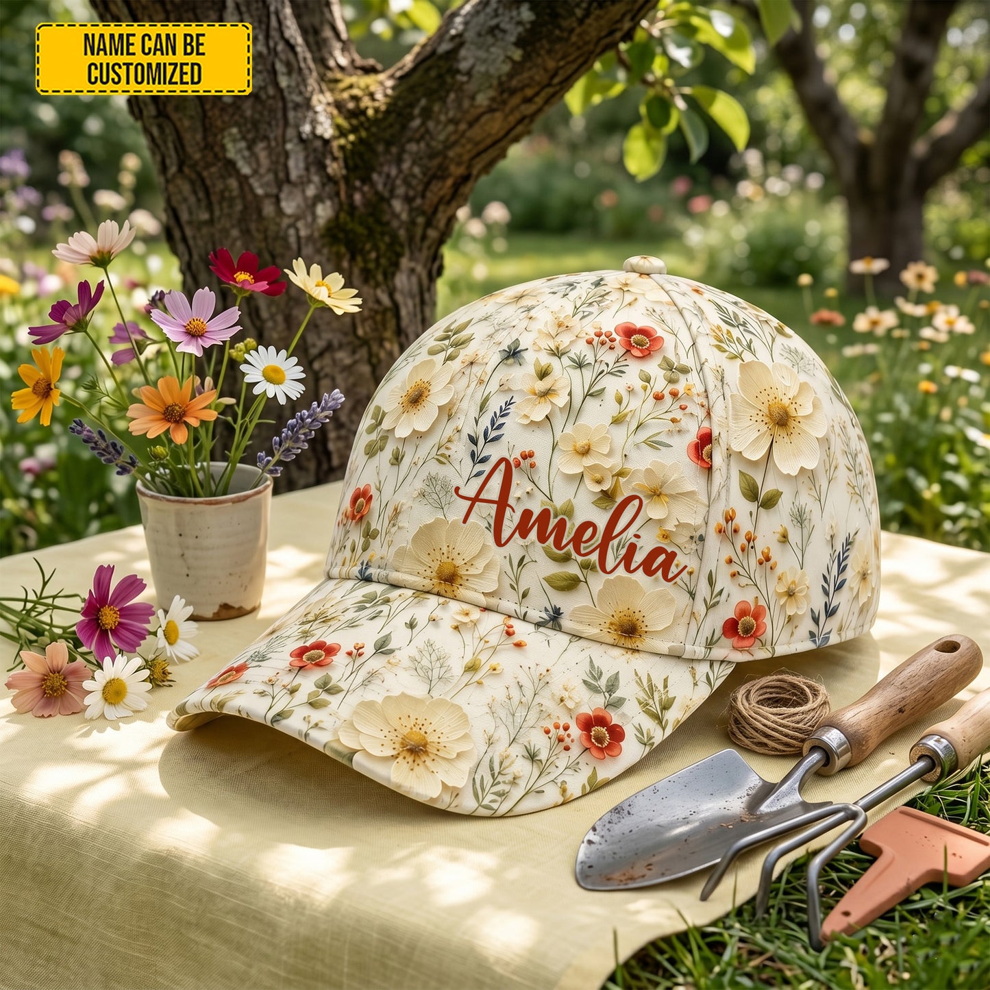 Personalized Wildflower Classic Cap