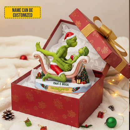 Naughty Green Lovers – Personalized Christmas Acrylic Plaque