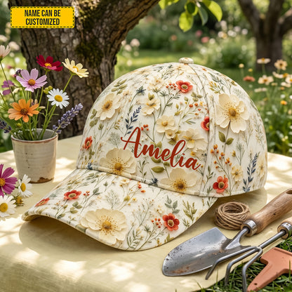 Personalized Wildflower Classic Cap