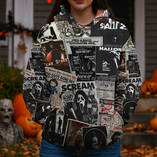 Horror Movie Collage Graphic All Over Print