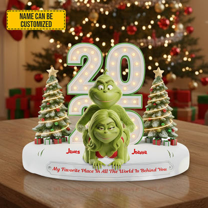Naughty Green Lovers – Personalized Funny Christmas Acrylic Plaque