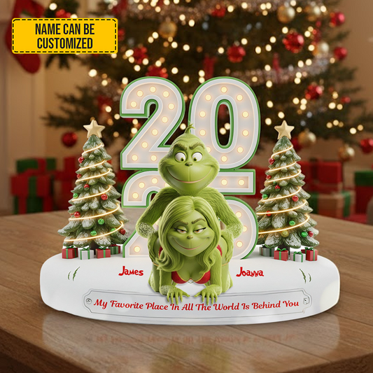Naughty Green Lovers – Personalized Funny Christmas Acrylic Plaque