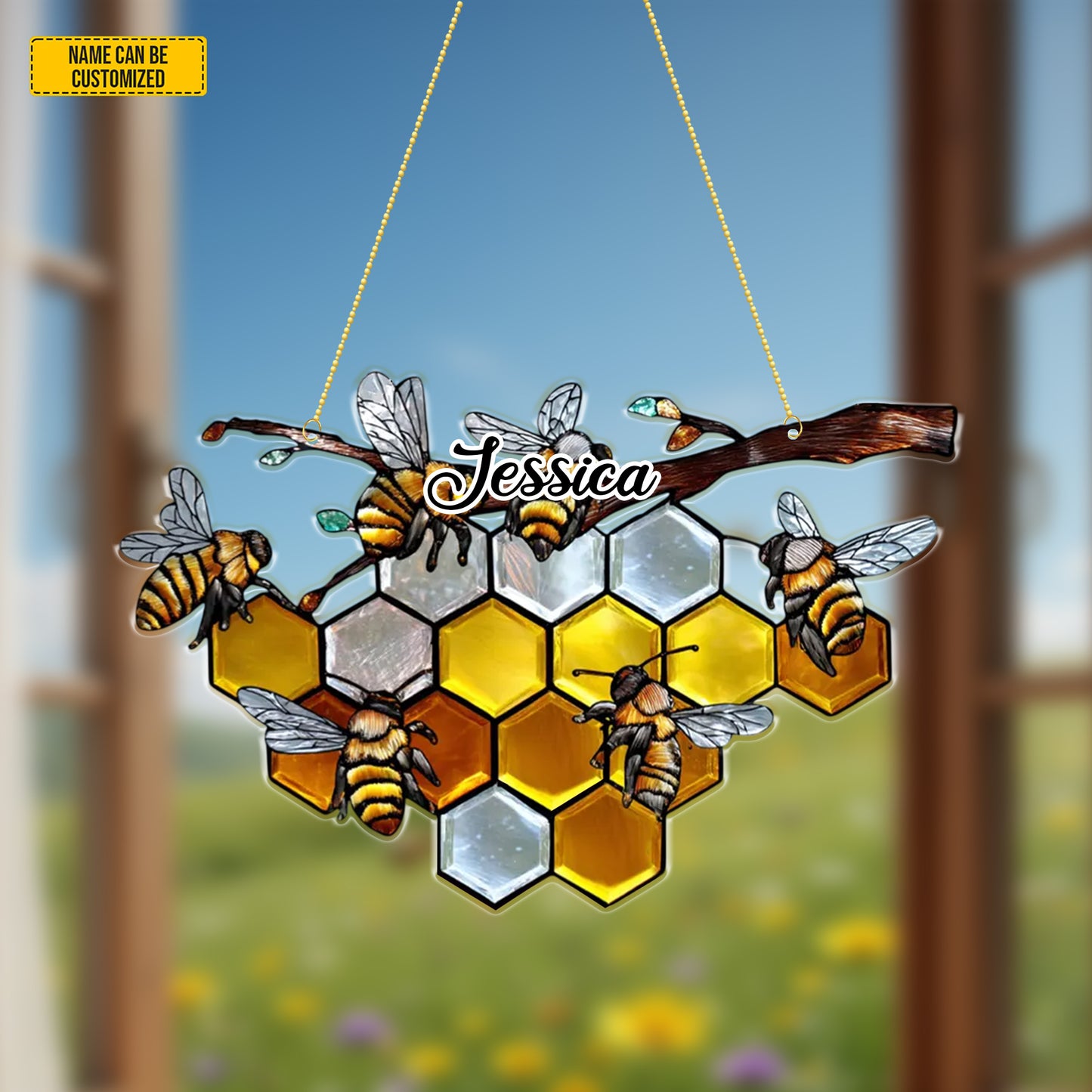 Personalized Bee Hive Acrylic Window