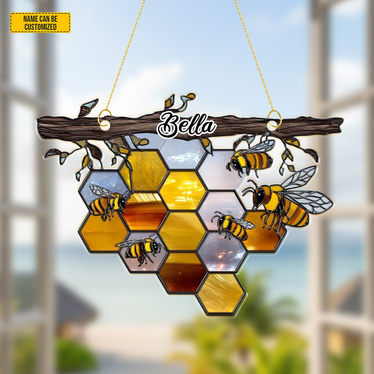 Personalized Bee Hive Acrylic Window