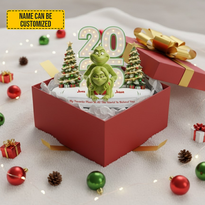 Naughty Green Lovers – Personalized Funny Christmas Acrylic Plaque