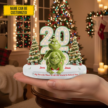 Naughty Green Lovers – Personalized Funny Christmas Acrylic Plaque