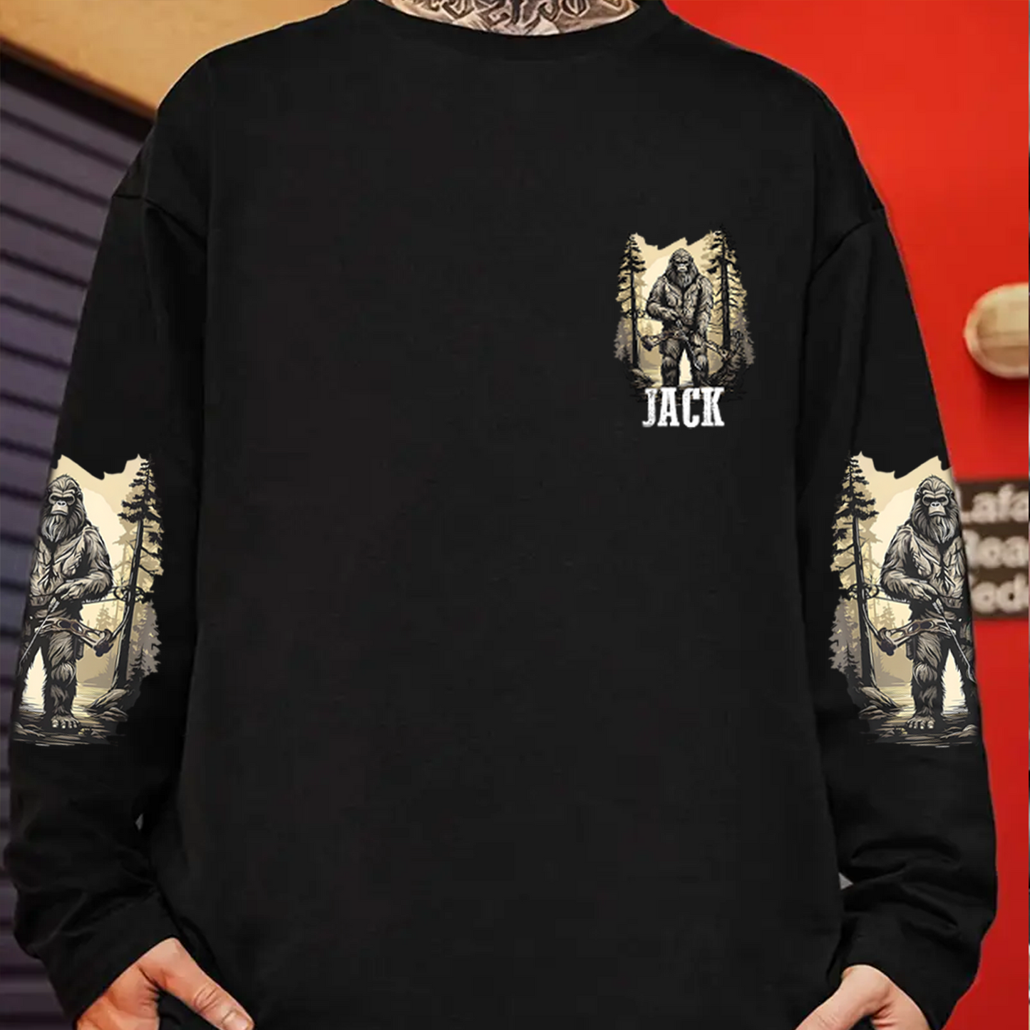Personalized Bigfoot Hunting All Over Print