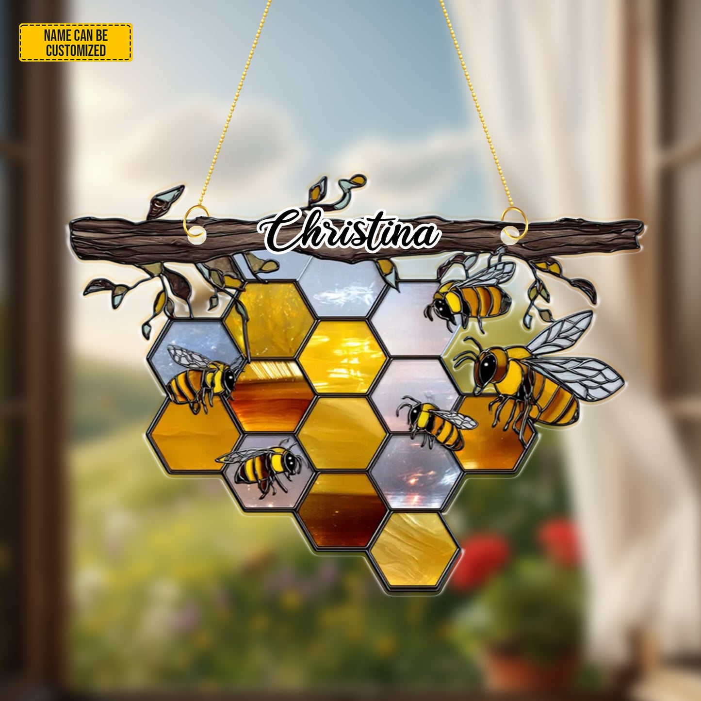 Personalized Bee Hive Acrylic Window