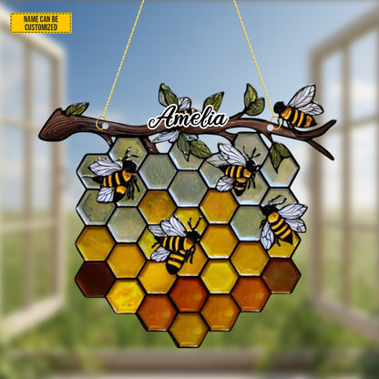 Personalized Bee Hive Acrylic Window