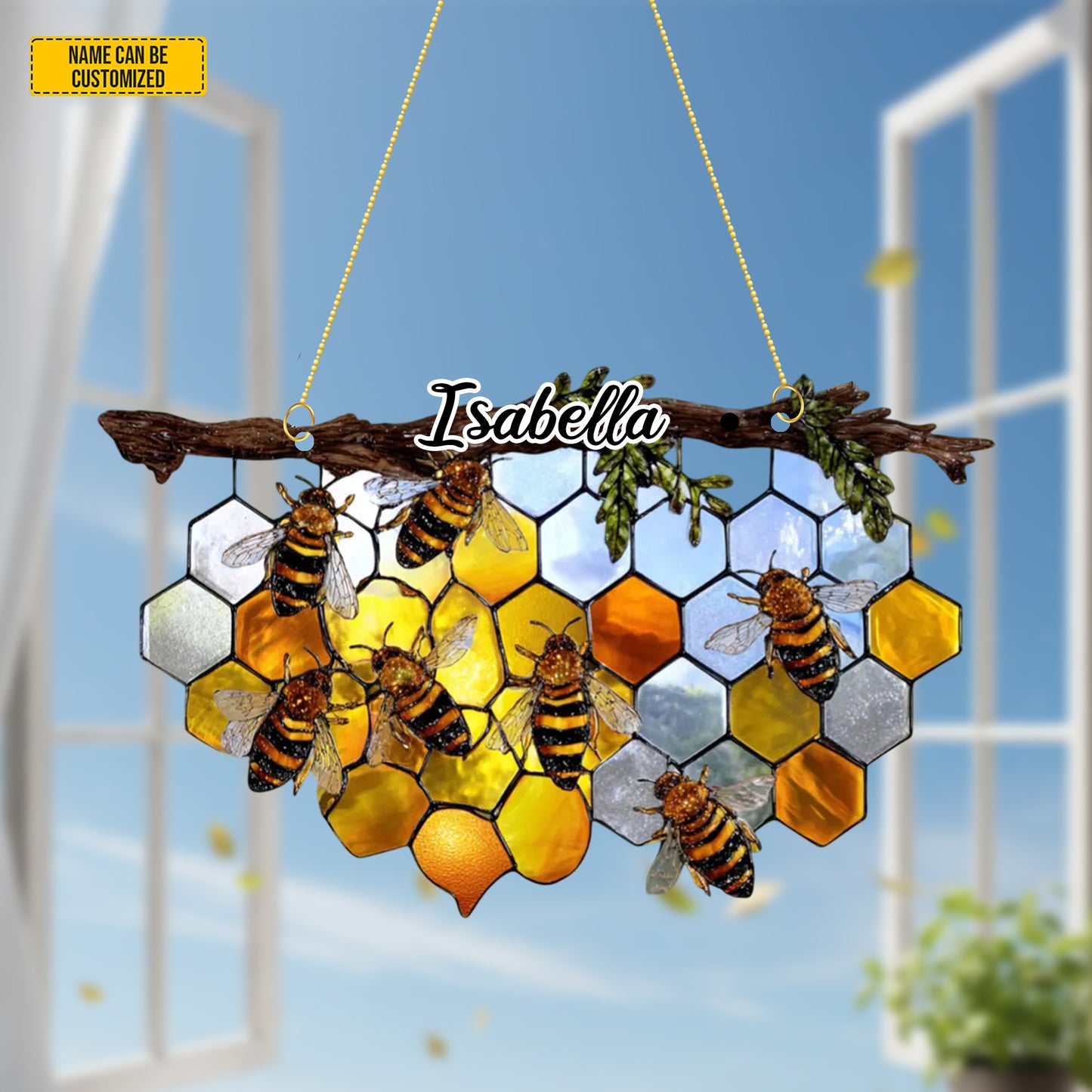 Personalized Bee Hive Acrylic Window