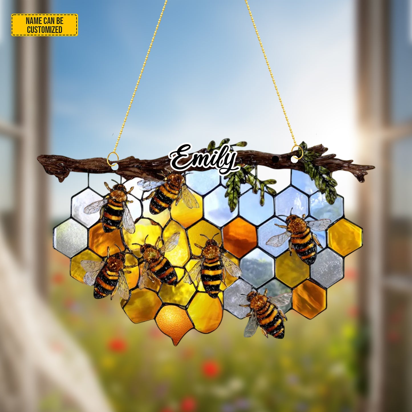 Personalized Bee Hive Acrylic Window