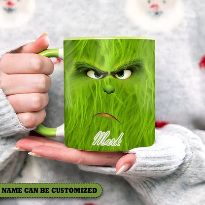 Green Christmas Personalized Accent Mug