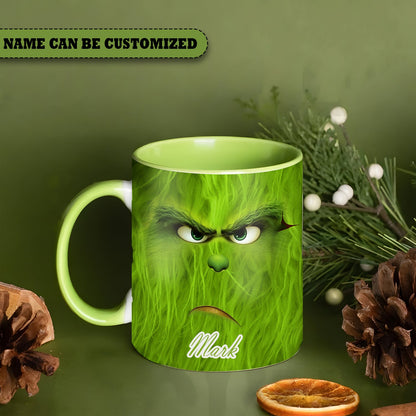 Green Christmas Personalized Accent Mug