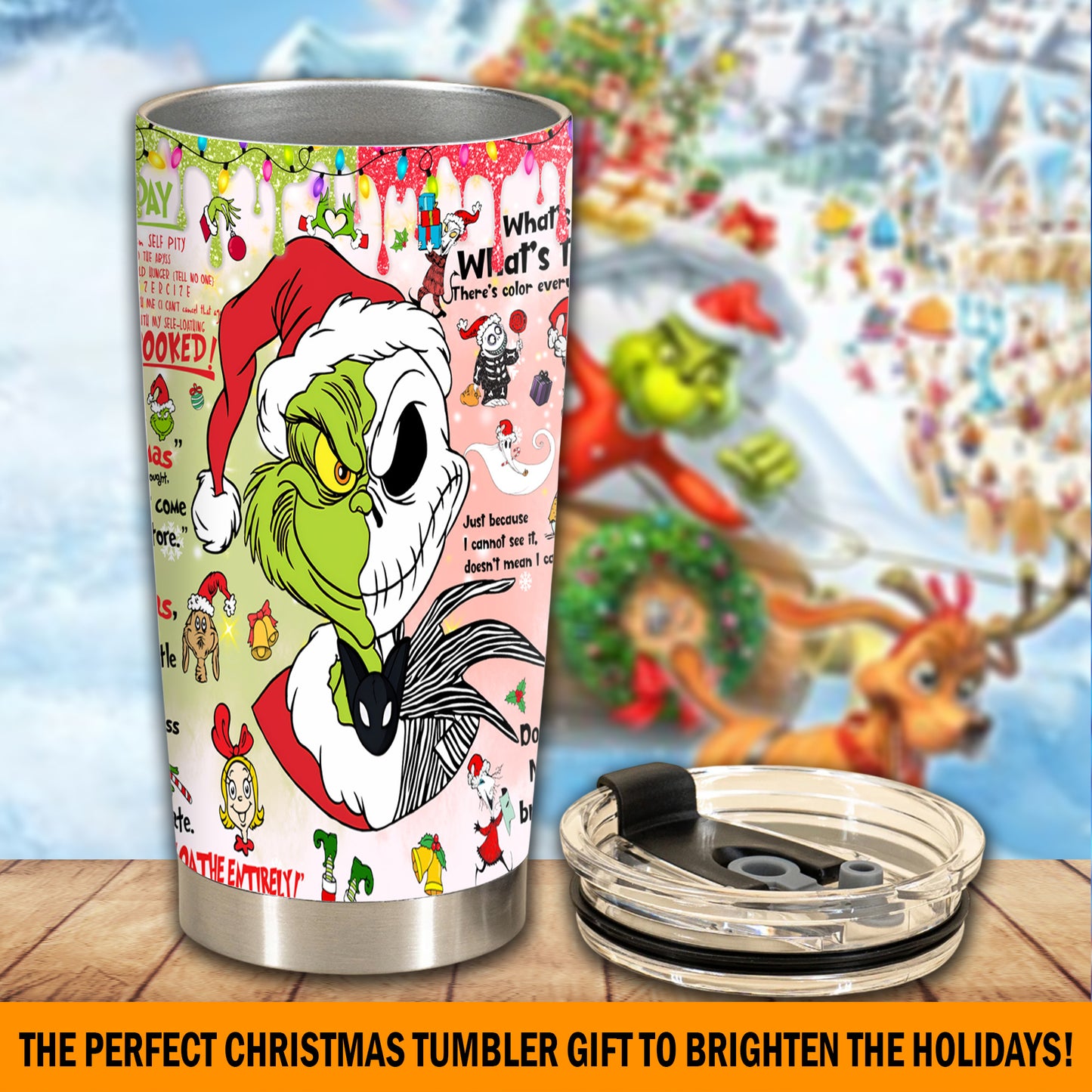Funny Green Naughty Christmas Tumbler