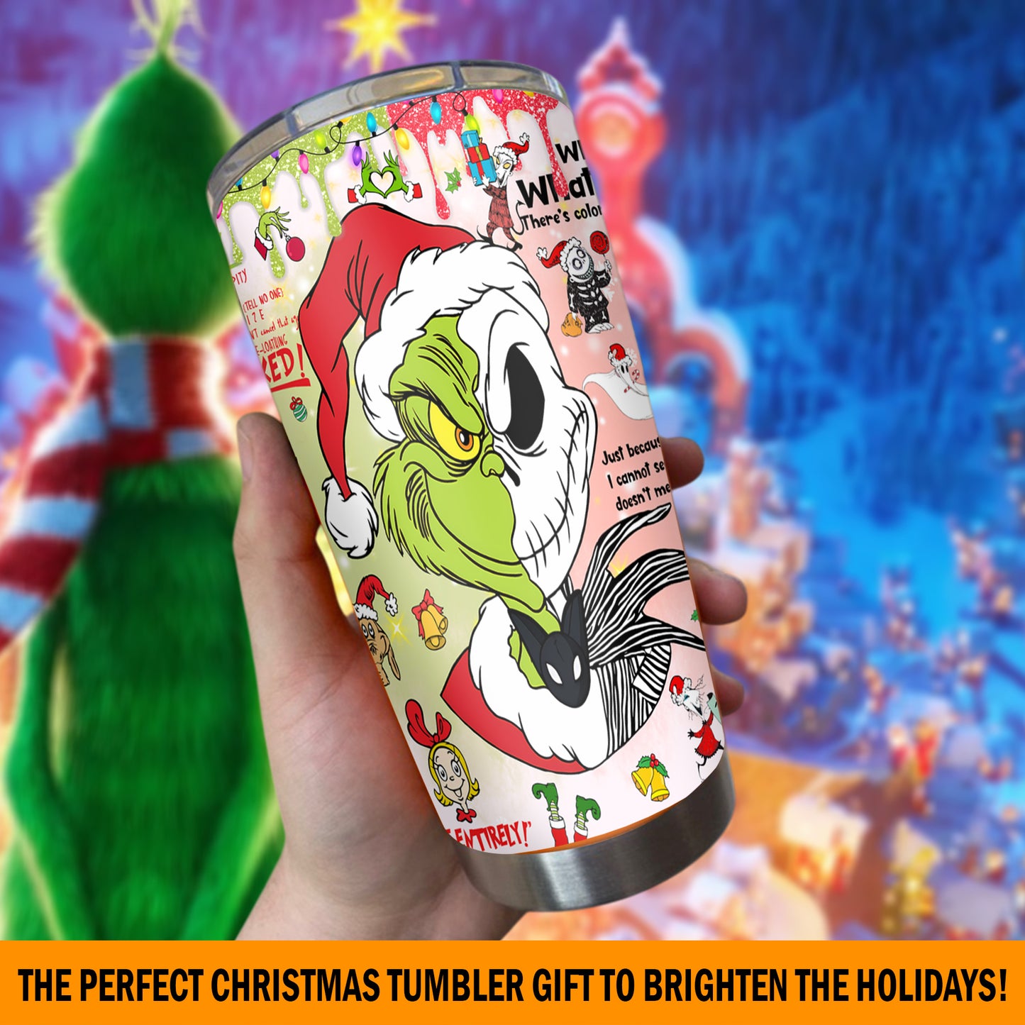 Funny Green Naughty Christmas Tumbler