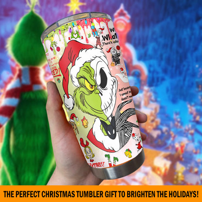Funny Green Naughty Christmas Tumbler