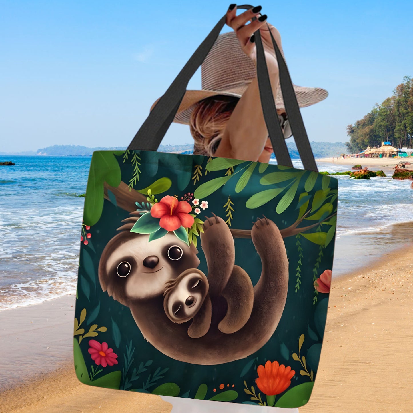 Sloth Adorable - Personalized Sloth Tote Bag