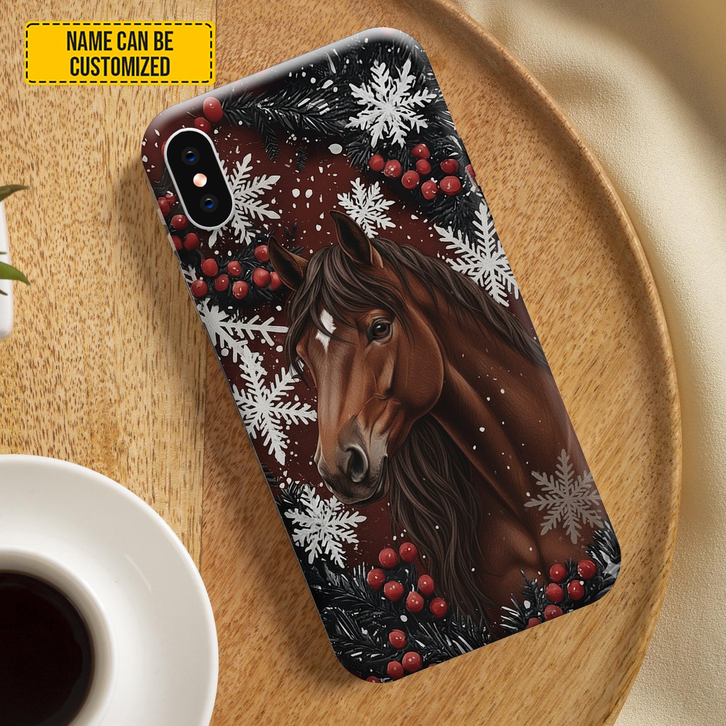 Personalized Horse Christmas Phone Case