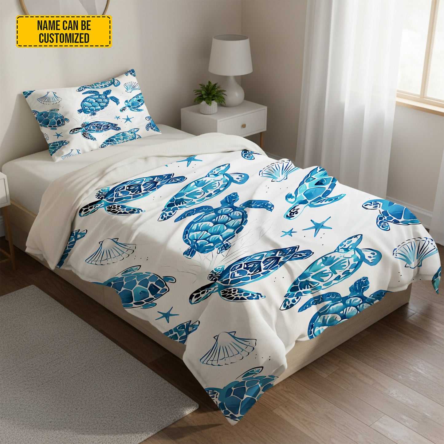 Personalize Sea Turtle Bedding Set