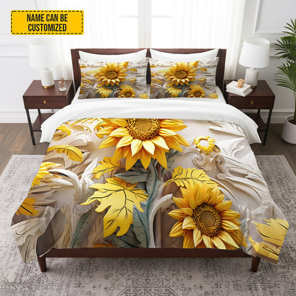 Personalize Beautiful Sunflower Bedding Set