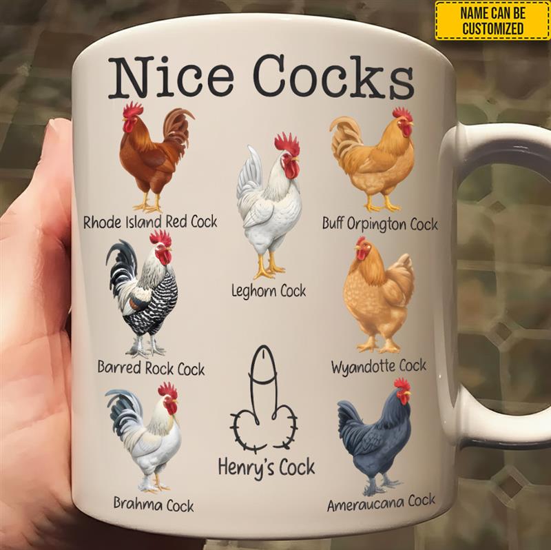 Nice Cocks Mug, Funny Couple Gift for Husband Wife, Wedding Gift for Him Her