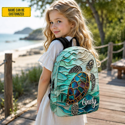 Personalized Sea Turtle - Kids Backpack V3