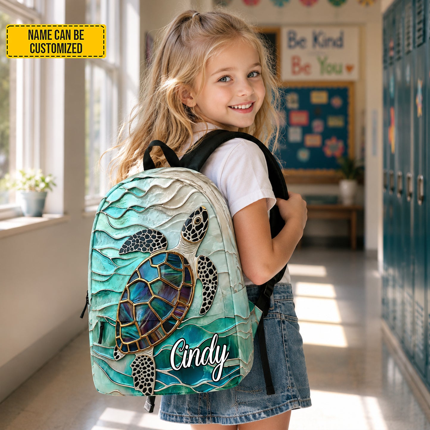 Personalized Sea Turtle - Kids Backpack V3