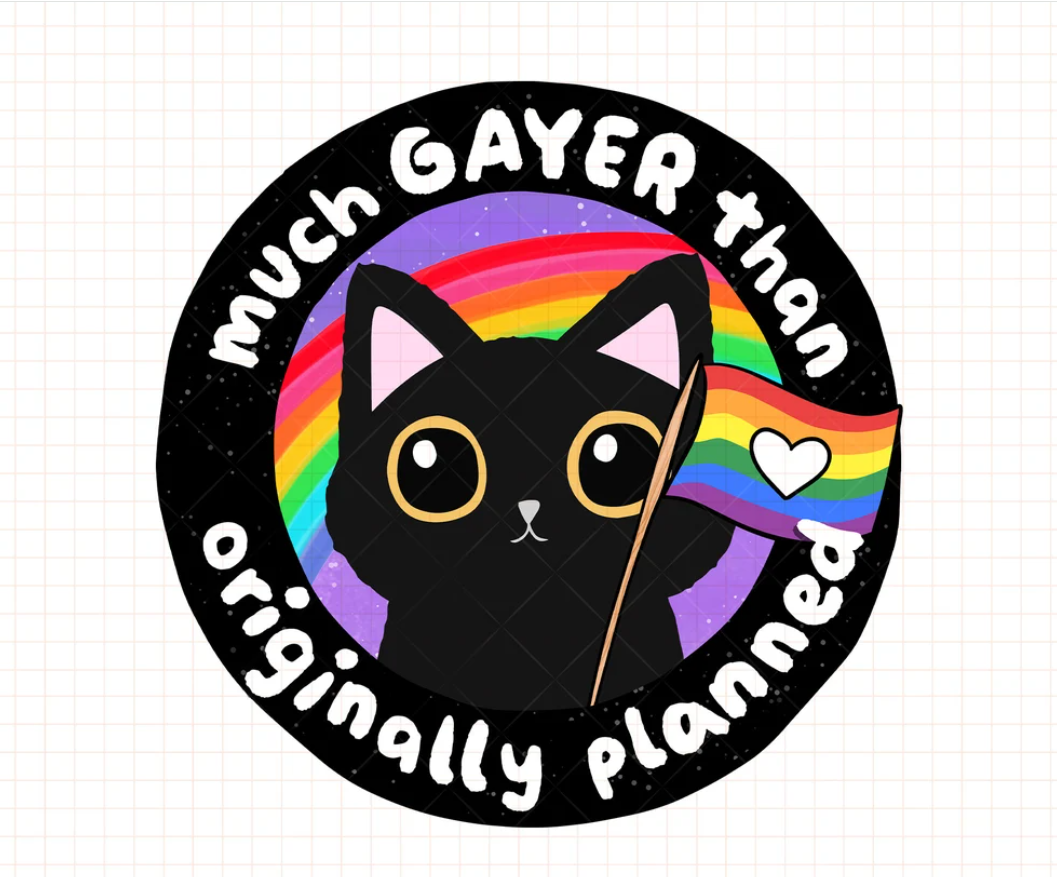 Black Cat LGBT Sticker