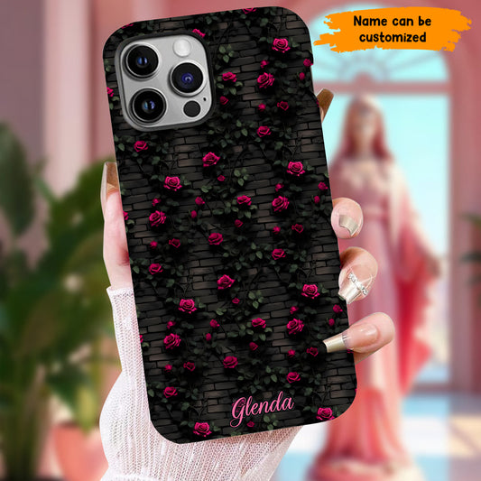 Midnight Rose - Personalized Flower Phone Case