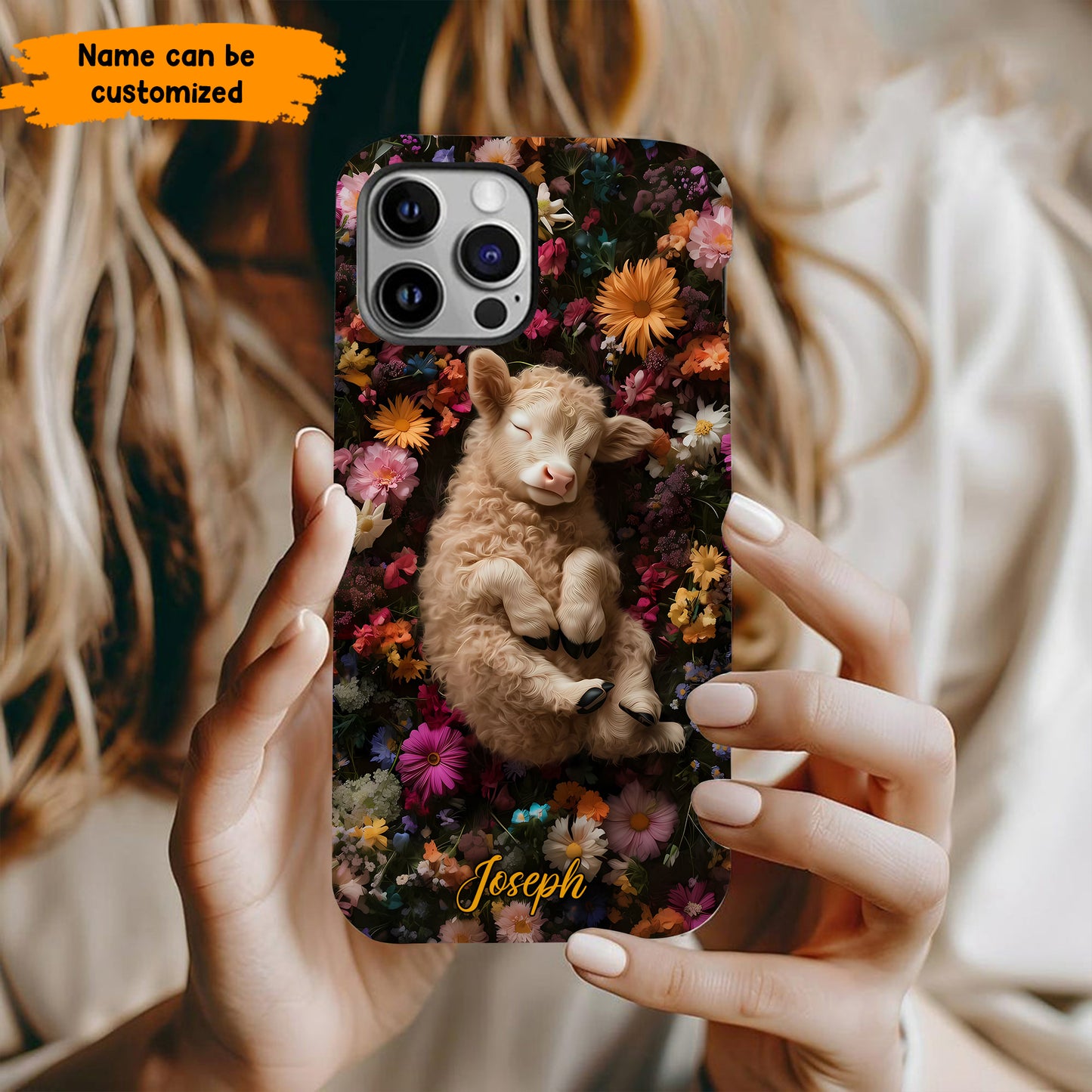 Personalized Sleeping Lamb Phone Case
