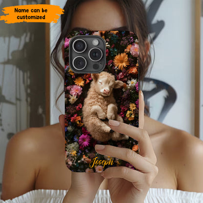 Personalized Sleeping Lamb Phone Case