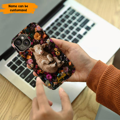 Personalized Sleeping Lamb Phone Case