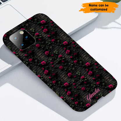 Midnight Rose - Personalized Flower Phone Case