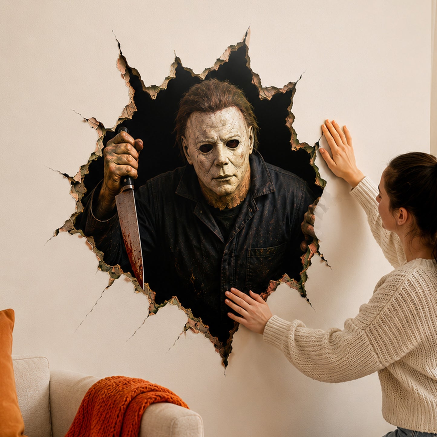 Halloween 3D Horror Wall Decal