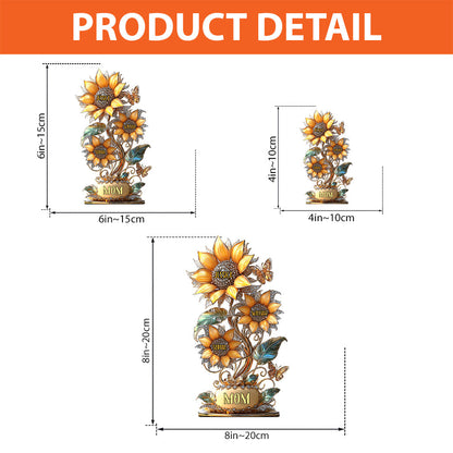 My Sunflower Garden Gift For Mom, Grandma - Personalized Mother Custom Shaped Acrylic Plaque
