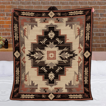 Native American BTFA Sherpa Fleece Blanket