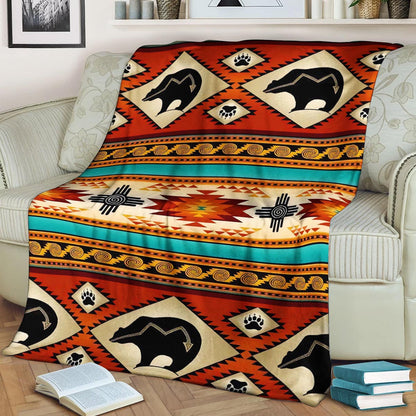 Native American BTF Sherpa Fleece Blanket