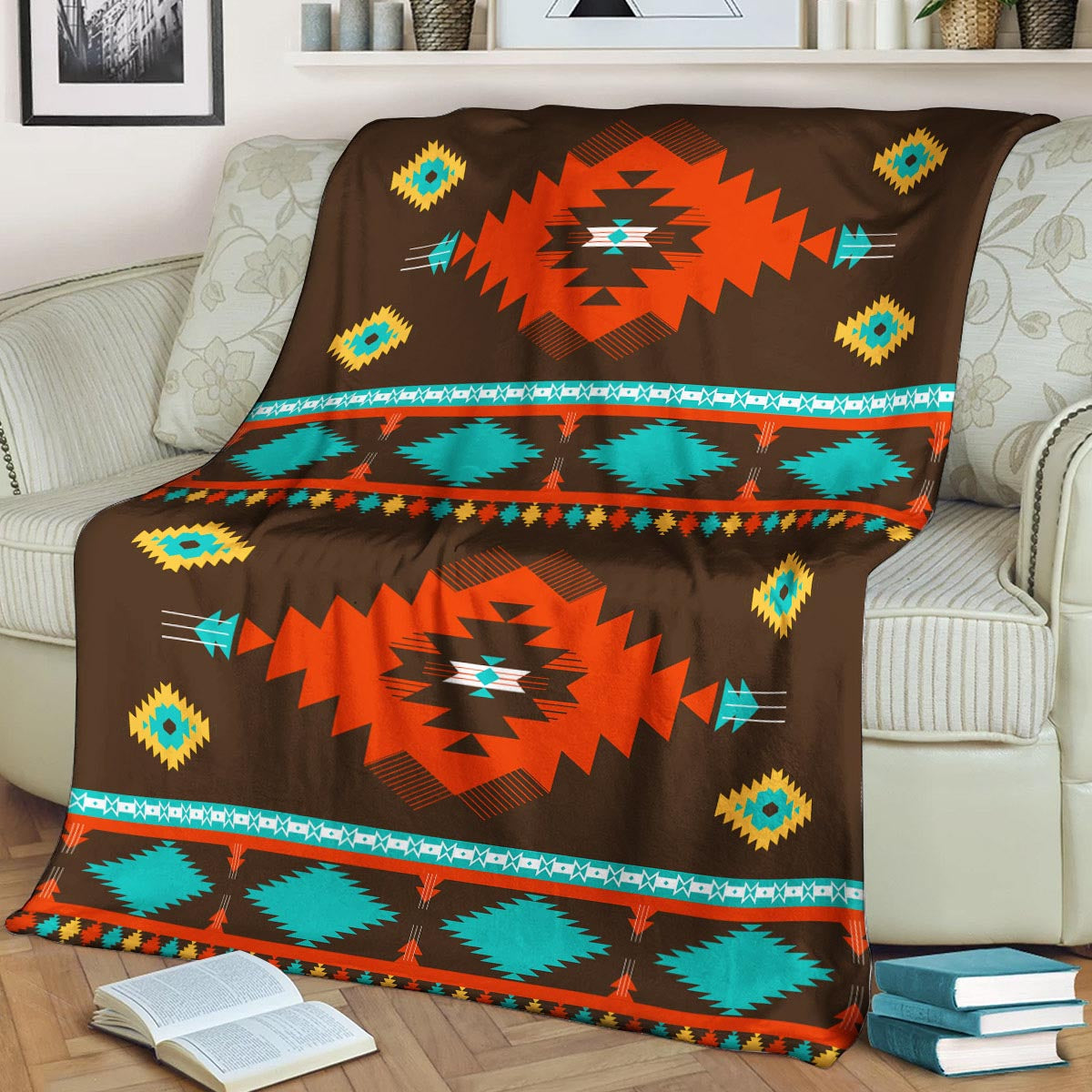 Native American NA Sherpa Fleece Blanket