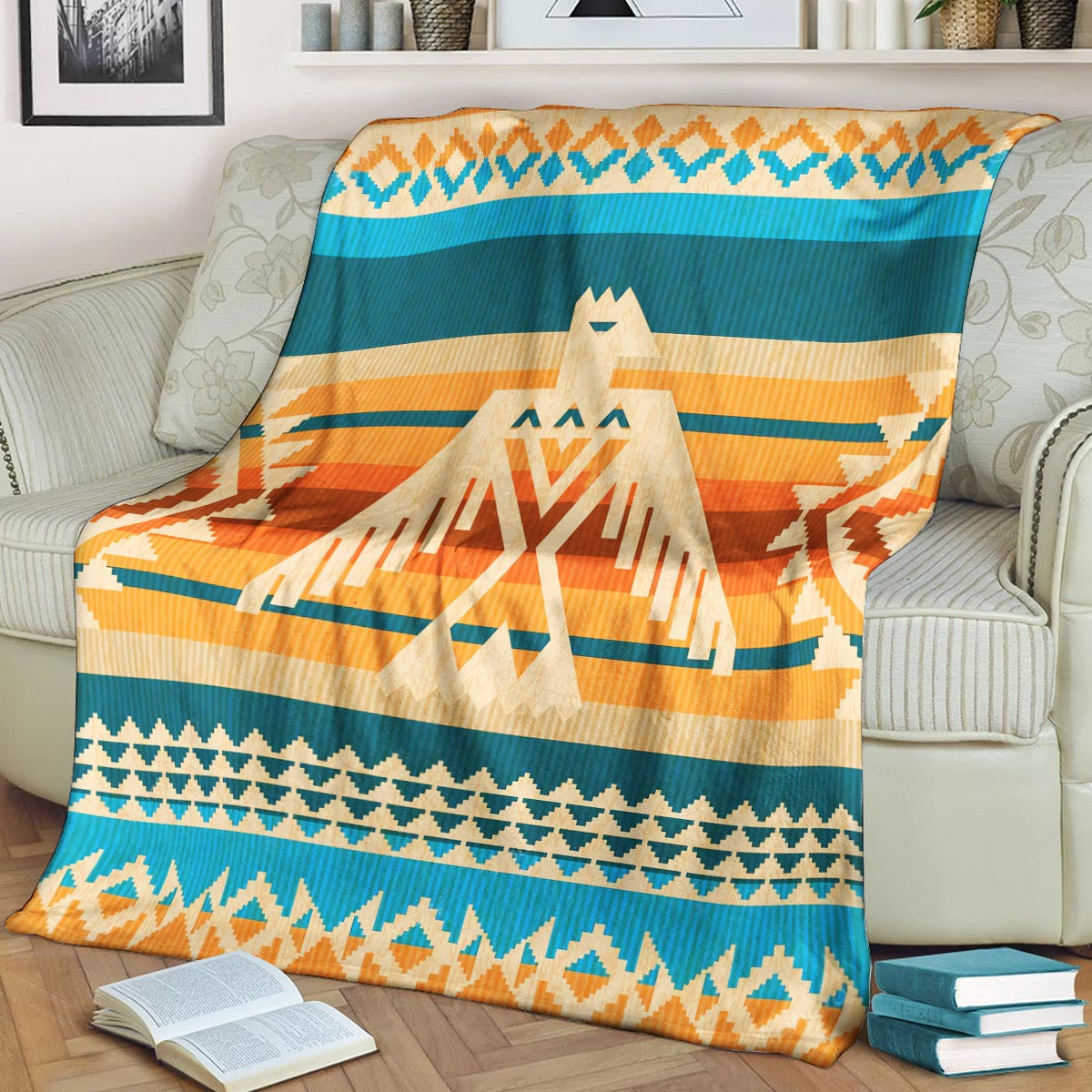 Native American CLM Sherpa Fleece Blanket